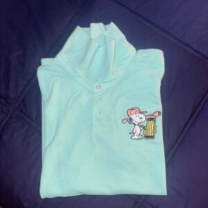 Peanuts Snoopy golf mens medium Polo Shirt